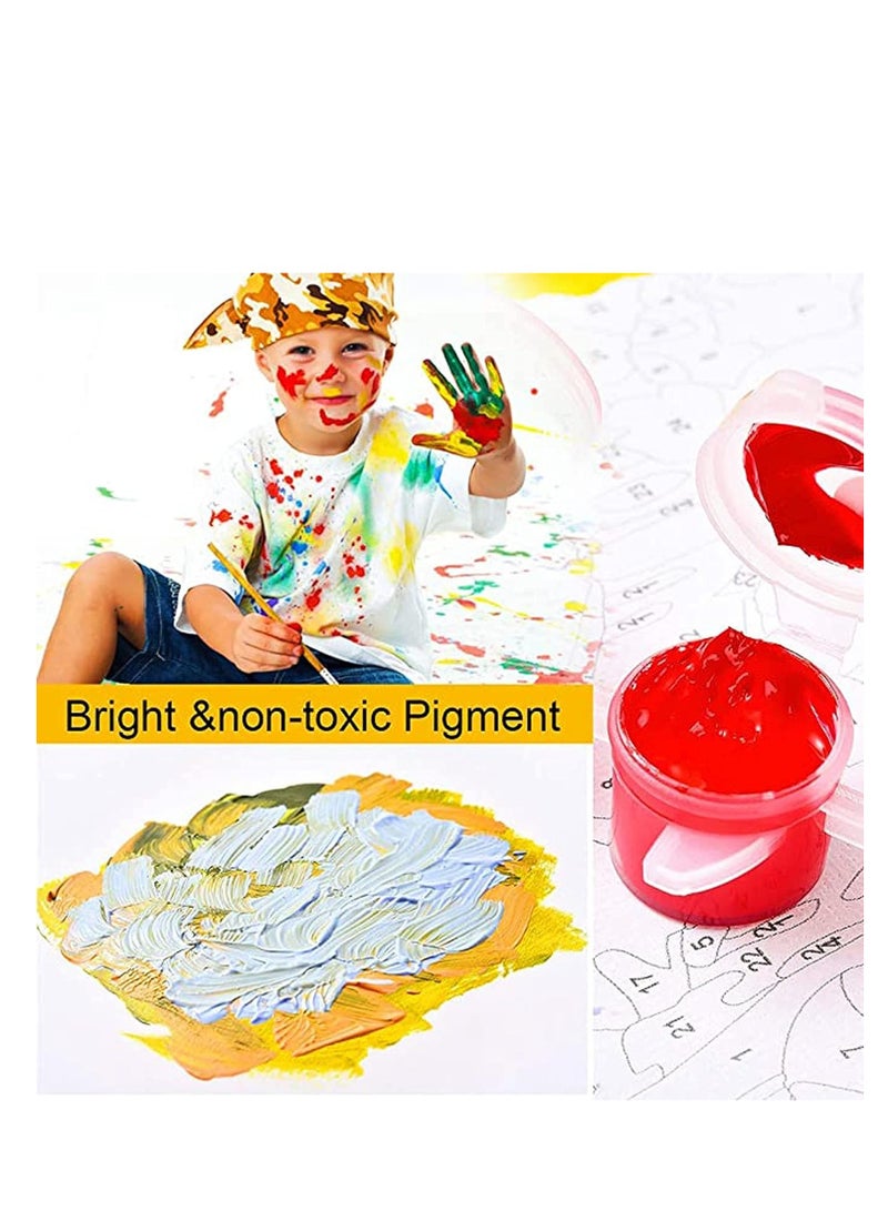 SOLARAE Fantasy Girl Paint by Numbers Kits Canvas DIY Gift Oil Painting for Kids, Students Adults Beginner with Brushes and Acrylic Pigment Pretty Women Portrait Picture Without Frame - Image 5