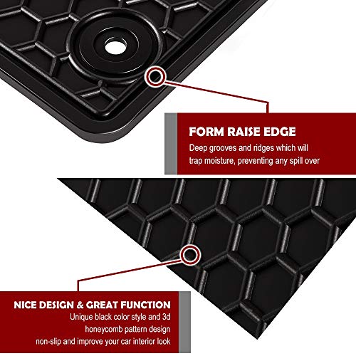 FEELOTAM TeddyTT Floor Mats Compatible with Ford Fusion 2013 2014 2015 2016 2017 2018 2019 2020 2021 Heavy Duty Rubber Front&Rear Car Carpet Waterproof Custom Seasons Odorless all weather 2017-2022 Lincoln MKZ - Image 3