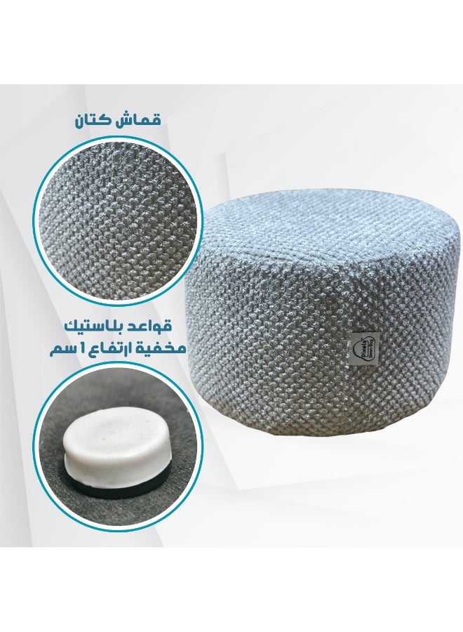 PixelsBeanBag Round Ottoman, for Living Room and Bedroom - Image 3