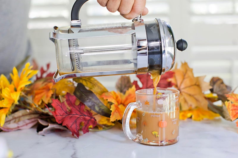 Pearhead Glass Harvest Mug, Halloween Home Dcor, Coffee And Tea Glass Mug, Fall Drinkware Accessories, Seasonal Mug, 12 oz. - Image 3