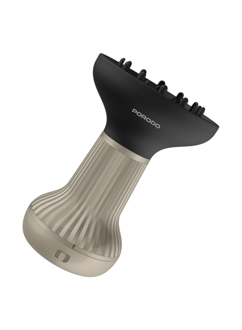 بورودو مجفف وموزع شعر محمول عالي السرعة للشعر المجعد / سرعتان، 3 إعدادات لدرجة الحرارة / سلك دوار 360 درجة / مجفف بفوهة مغناطيسية / طول السلك 1.8 متر / 16800 دورة في الدقيقة - ذهبي - Image 2