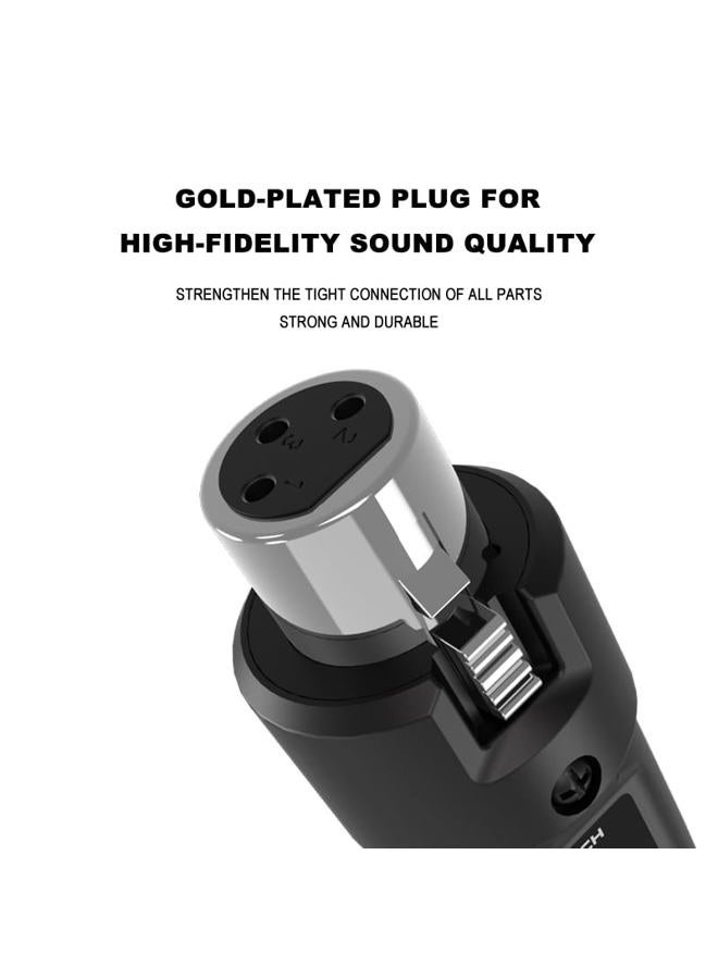 TAVOSOP Wireless Microphone Transmitter Receiver 2.4Ghz, XLR Microphone Wireless System, Rechargeable Wireless Mic Adapter for Audio Mixer, Dynamic Mic, Electric Guitar Bass(1 receive + 1 transmit) - Image 3