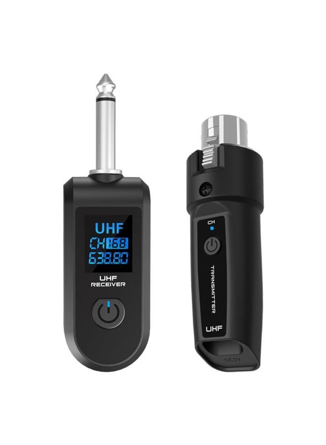 TAVOSOP Wireless Microphone Transmitter Receiver 2.4Ghz, XLR Microphone Wireless System, Rechargeable Wireless Mic Adapter for Audio Mixer, Dynamic Mic, Electric Guitar Bass(1 receive + 1 transmit) - Image 1