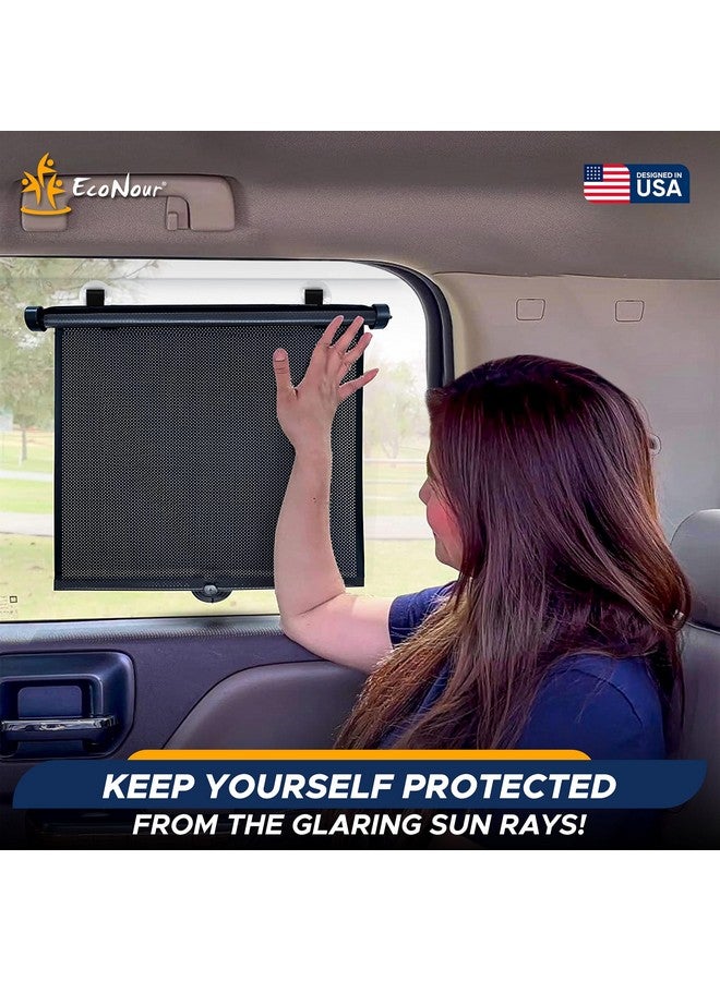 EcoNour Car Window Shades for Baby (2 Pack) - Upgraded | Shades for Side Window | Comes with Enhanced Suction Cups & Large Clips for Durability | Baby Car Accessories (15" x 17") - Image 2