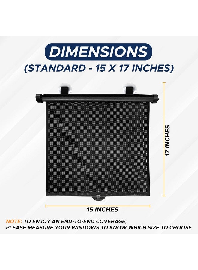 EcoNour Car Window Shades for Baby (2 Pack) - Upgraded | Shades for Side Window | Comes with Enhanced Suction Cups & Large Clips for Durability | Baby Car Accessories (15" x 17") - Image 4