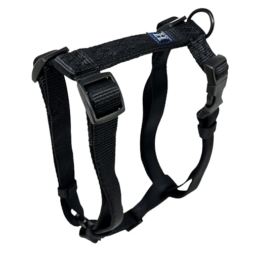 Hamilton Adjustable Comfort Nylon Dog Harness, Black, 3/4" x 20-30" - Image 1