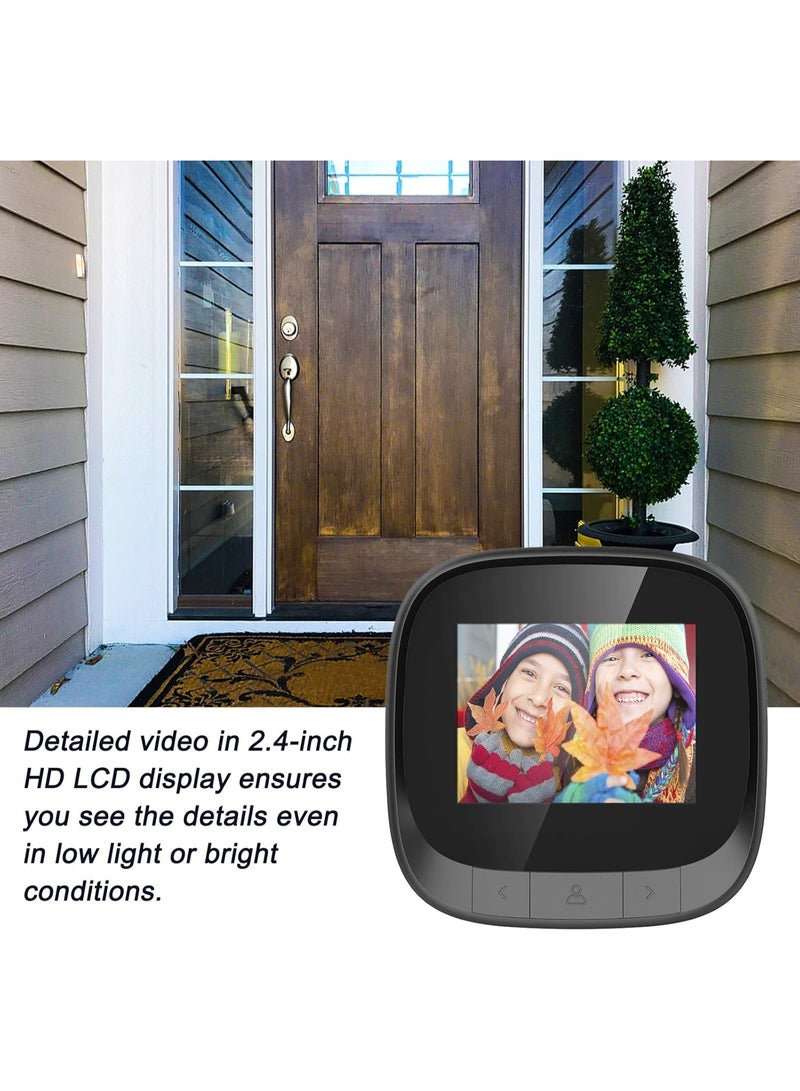 Smart Digital Video Doorbell Camera with 2.4-Inch LCD, 360P Resolution, 90° Viewing Angle – Peephole Viewer for Home Security - Image 5