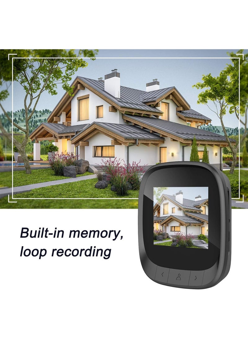 Smart Digital Video Doorbell Camera with 2.4-Inch LCD, 360P Resolution, 90° Viewing Angle – Peephole Viewer for Home Security - Image 3