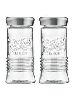 PARFAIT High Quality Glass Salt and Pepper Shaker Set Clear and Silver 150 ml 4377  - Image 1