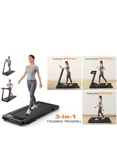 Sky Land Foldable 3-in-1 Under Desk Treadmill | 2.5HP Quiet Running Machine for Home with Shock Absorption, LED Display & Device Holder | Supports 110kg User Weight | Walking pad For Home Gym & Office Use EM-1296  - Image 5