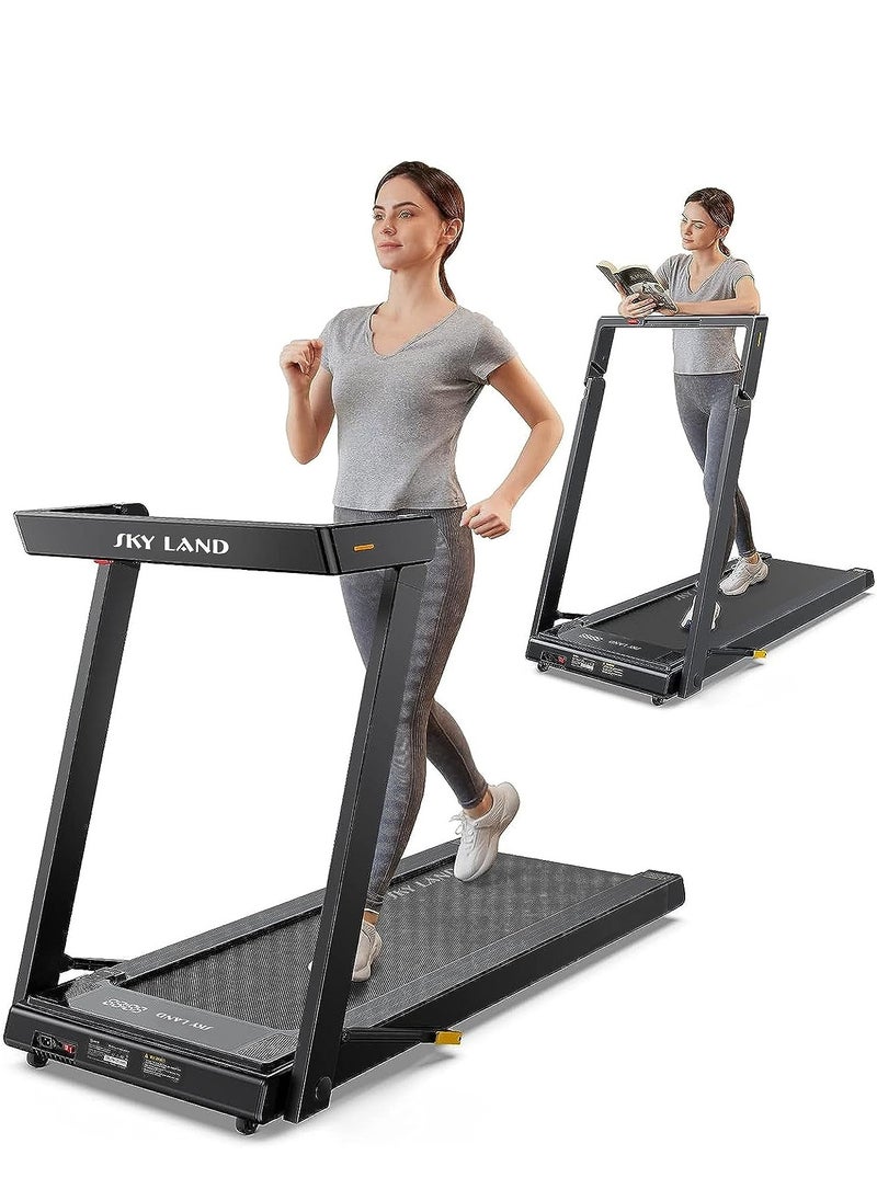 Sky Land - Foldable 3-in-1 Under Desk Treadmill | 2.5HP Quiet Running Machine for Home with Shock Absorption, LED Display & Device Holder | Supports 110kg User Weight | Walking pad For Home Gym & Office Use EM-1296 - Image 1