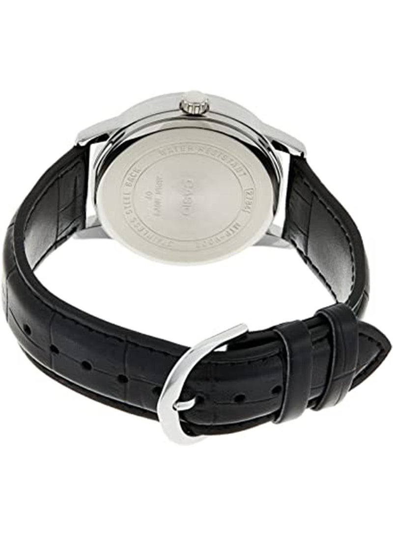 CASIO Men's Water Resistant Analog Watch MTP-V002L-1BUDF - 39 mm - Black - Image 2
