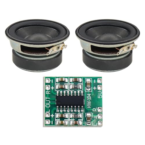 Electronicspices Electronic Spices Combo of Mini 3Watt Speaker 4ohm Speaker with PAM8403 Mini 2 Channel 3W Stereo Class D Audio Power Amplifier Module Board - Image 1