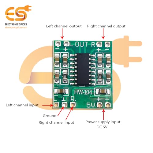 Electronicspices Electronic Spices Combo of Mini 3Watt Speaker 4ohm Speaker with PAM8403 Mini 2 Channel 3W Stereo Class D Audio Power Amplifier Module Board - Image 4