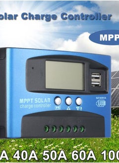 NIBEMINENT Dual USB Solar Charge Controller Black/Blue  - Image 2