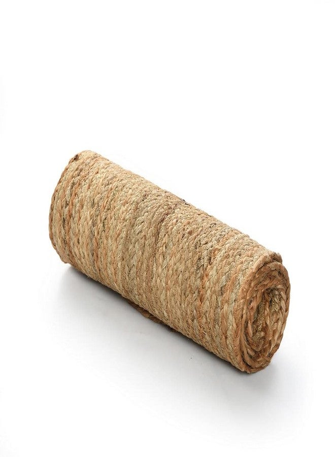 pepme Oval Braided Handmade Natural Color Handwoven Mat Jute Table Runner For Dining Table, Floor, Bed (Beige, 54X13), X-Large - Image 2