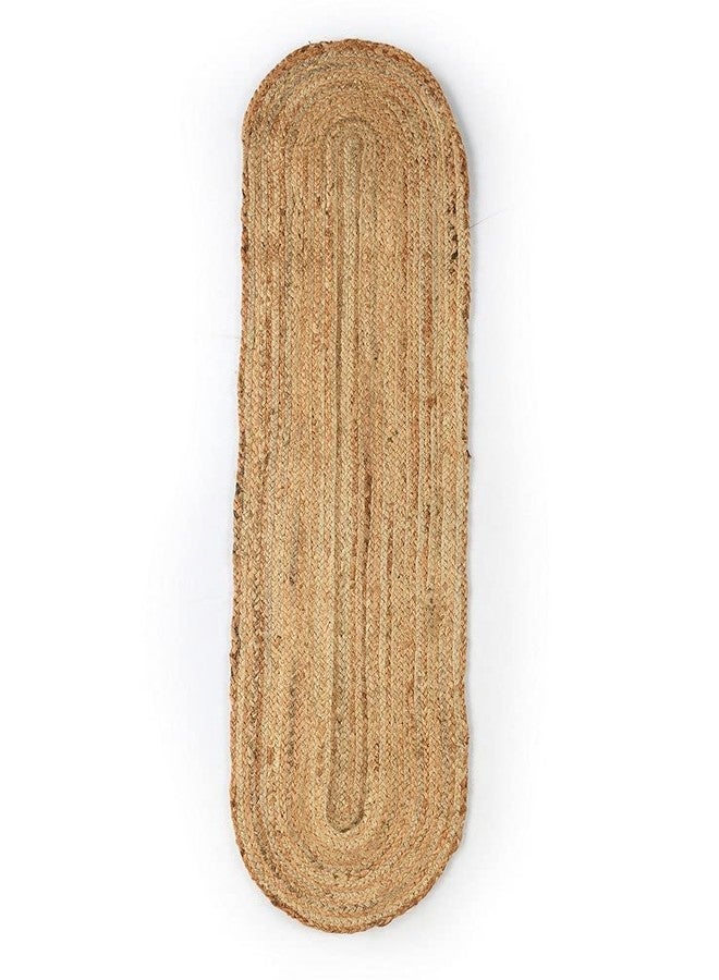 pepme Oval Braided Handmade Natural Color Handwoven Mat Jute Table Runner For Dining Table, Floor, Bed (Beige, 54X13), X-Large - Image 4