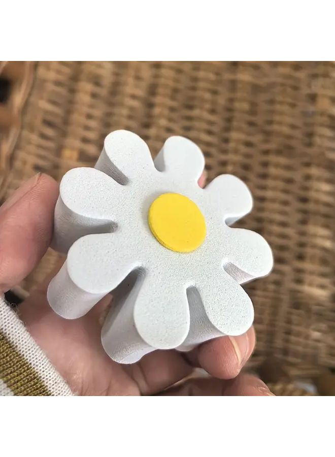 غطاء كرة هوائي السيارة الأبيض بتصميم زهري من مادة ABS لجميع المركبات - Image 4