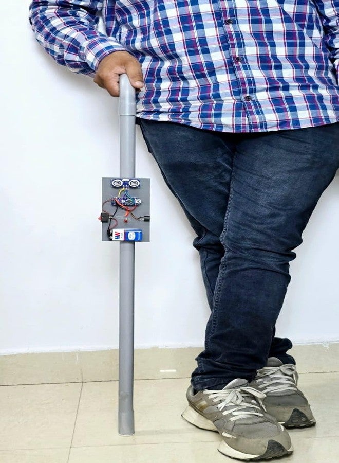 TESTIN ELECTRONICS BLIND STICK PROJECT || SMART BLIND STICK ||OBSTACLE DETECTION BLIND STICK || ELECTRONIC GUIDANCE STICK ||NEXT-GENERATION BLIND STICK || SMART WALKING AID FOR THE BLIND - Image 4