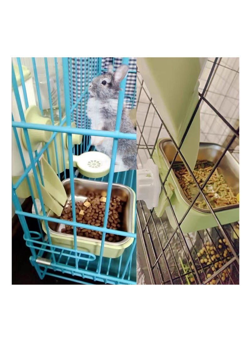 Automatic Rabbit Hanging Feeder - Gravity Food Bowl for Small Pets, Removable Design for Bunnies, Puppies & Chinchillas (Green) - Image 3