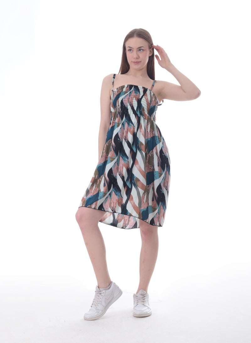 بيبو فستان حريمي قصير مشجر - Image 1