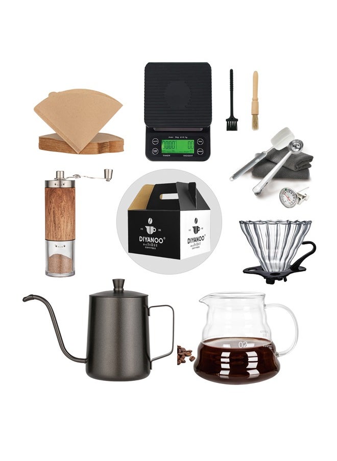 V60 Professional Coffee Set 11Pieces Espresso Set with 600mm Espresso Pot for Coffee Table Kitchen Camping - pzsku/Z89D9FC5A3A410F205D76Z/45/_/1722844558/458cc84e-4f2b-44f4-8cc6-cdd4510849b8