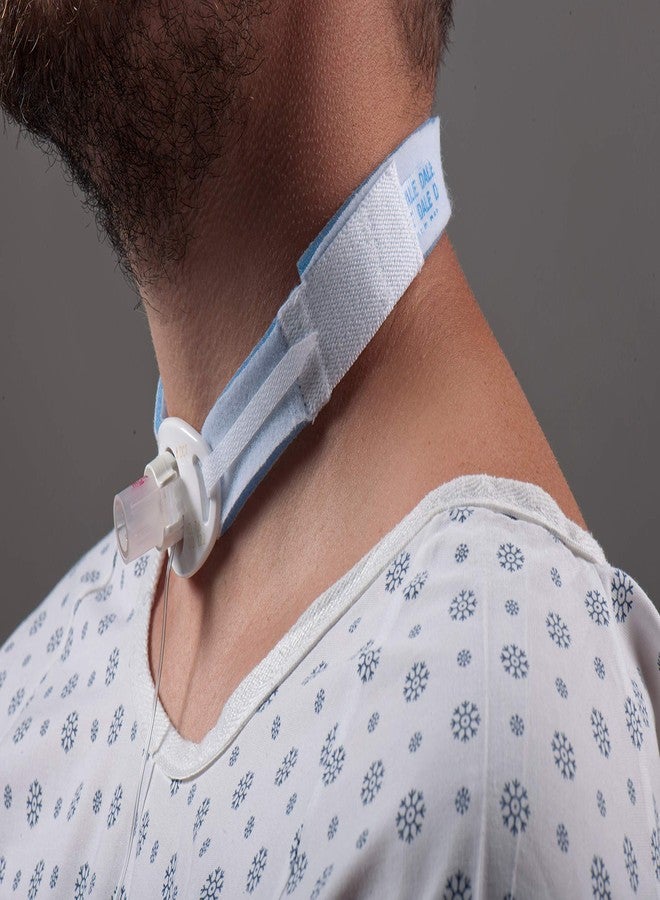 Dale Medical 240 Tracheostomy Tube Holder 1" Wide Neckband, Fits Up to 19.5" Neck, Blue (10 Count) - Image 2