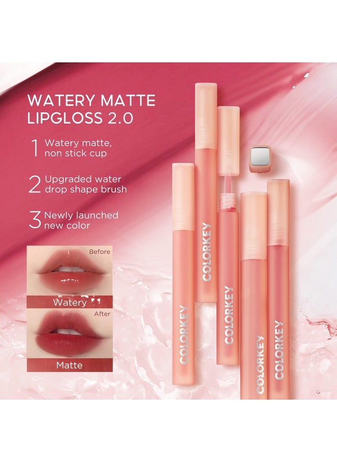 COLORKEY Soft Matte Water Lip Tint, Matte Finishs, Long-Lasting, Moist Fit Without Stickiness, Moisturized, Waterproof, Liquid Lipstick, Nude Lip Color (O346 Cinnamon Milk)  - Image 3