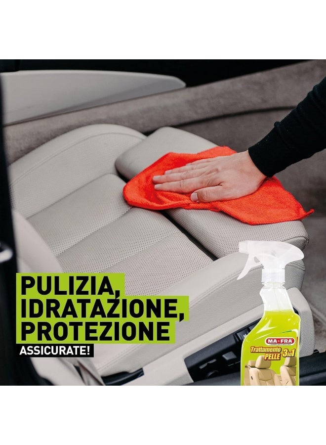 MAFRA 2 PCS Leather Care Cleaner & Conditioner 3 in 1 with Aloe Vera 500ml Car Seat Leather Polish - Image 4