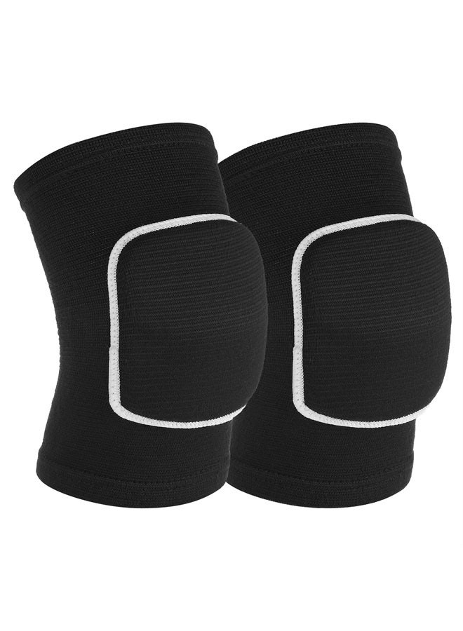 Sibba دعامات كوع ضغط لدعم الذراع للياقة البدنية واقي الذراع والركبة للكرة الطائرة وكرة السلة أكمام كوع قابلة للتنفس للأطفال والرجال والنساء (أسود، 40-75 كجم) - Image 1