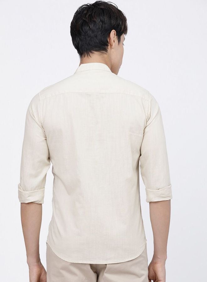 شركة المرآب الهندية قميص سادة بقصة سليم فيت - Image 4