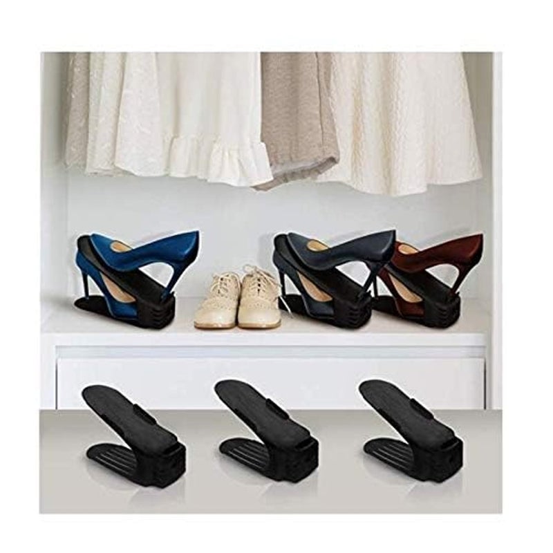 ALKAYAN Set of 9pcs black Shoe Slots organizer display rack space saver shoe rack holder - Image 5