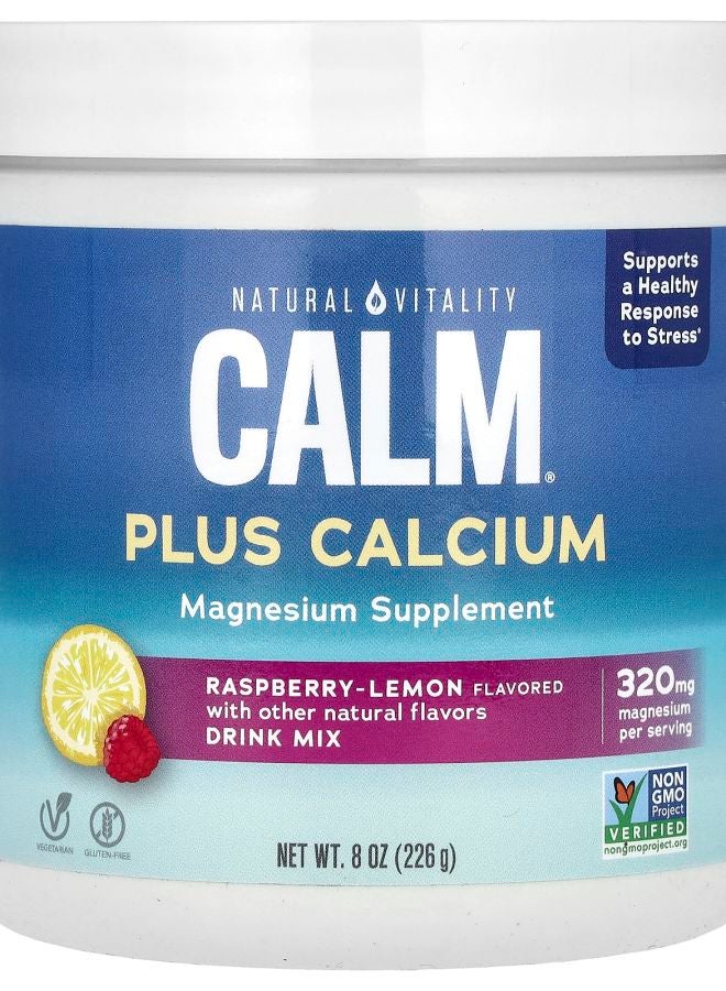 Natural Vitality CALM Plus Calcium Raspberry-Lemon 8 oz (226 g)