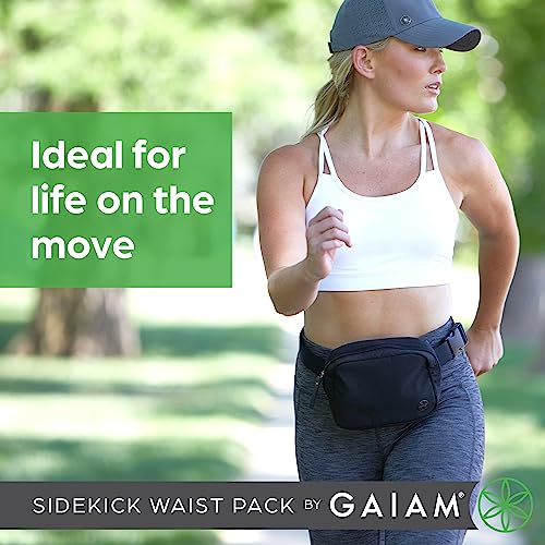 Gaiam Sidekick Waist Pack Storage Belt Bag for Women And Men Adjustable Belt With Lightweight Pouch For The Gym Studio Lakeside - Image 3