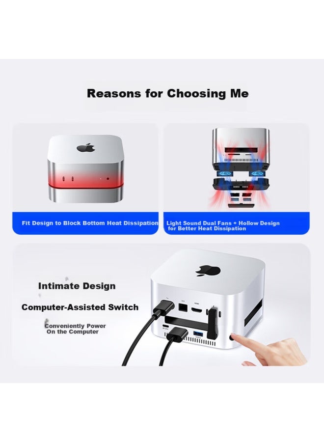Acasis Mac Mini Expansion Dock Hard Drive Enclosure M.2 External Solid State Drive Expansion Dock 16tb Storage Usb 10gbps Transfer Compatible With M4/m4pro Apple Host M001 - Image 2