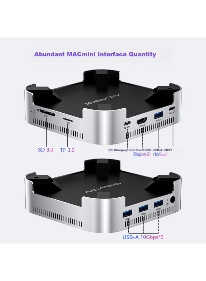 Acasis Mac Mini Expansion Dock Hard Drive Enclosure M.2 External Solid State Drive Expansion Dock 16tb Storage Usb 10gbps Transfer Compatible With M4/m4pro Apple Host M001 - Image 3