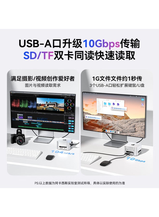 Acasis Mac Mini Expansion Dock Hard Drive Enclosure M.2 External Solid State Drive Expansion Dock 16tb Storage Usb 10gbps Transfer Compatible With M4/m4pro Apple Host M001 - Image 4