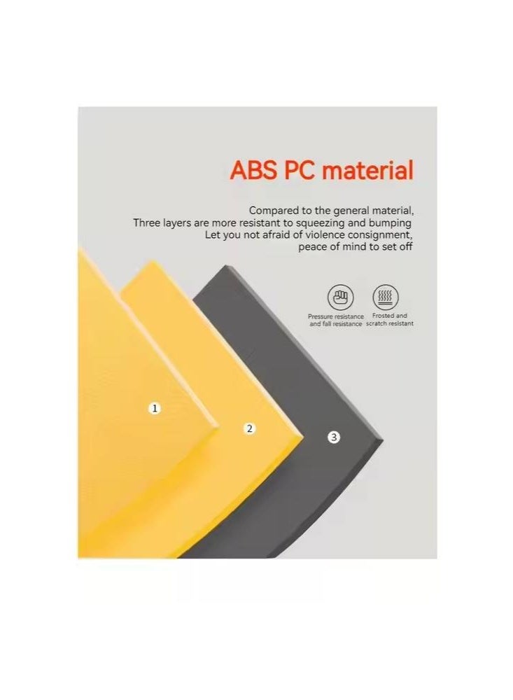 إن كي أكس حقيبة سفر بإطار صلب بتصميم عتيق فضي اللون، طقم من قطعتين باللون الأبيض - Image 4