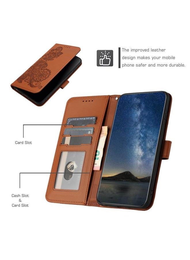 erorex Case For Tecno Spark 10 4G Datura Flower Embossed Flip Leather Phone Case  - Image 5
