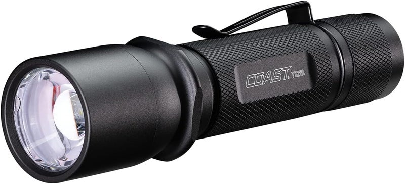 Coast COAST TX11R 635 Lumen Rechargeable Long Range Tactical LED Flashlight with Spot and Flood Beams Durable Aluminum Build Black - Image 1