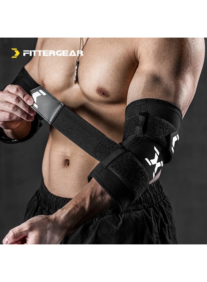 Fittergear واقي كوع اللياقة البدنية للرجال، كم ضاغط لرفع الأثقال، دعامة مفصل احترافية لتدريب القوة - Image 1