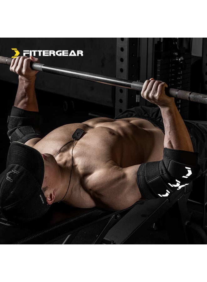 Fittergear واقي كوع اللياقة البدنية للرجال، كم ضاغط لرفع الأثقال، دعامة مفصل احترافية لتدريب القوة - Image 2