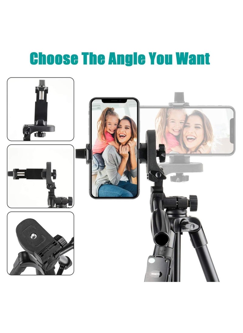 DUSALA Tripod, 50 Inch Aluminum Tripod, Video Tripod For Cellphone, Camera, Universal Tripod With Wireless Remote, Compatible With Iphone Xs/Xr/X/8/8 Plus/Samsung Galaxy  - Image 3