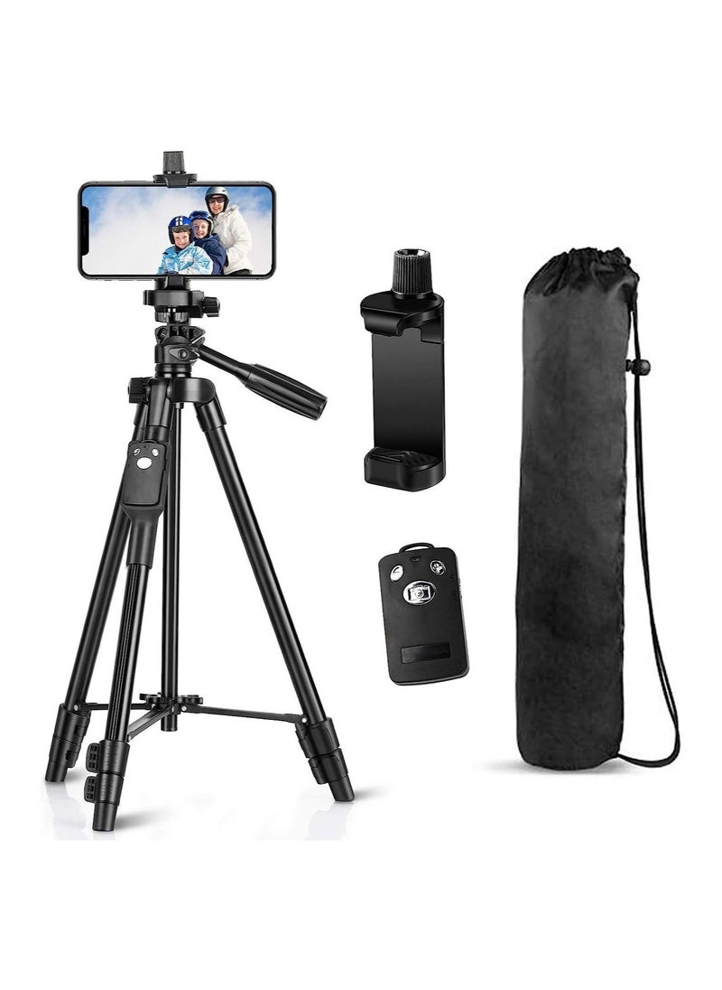 DUSALA Tripod, 50 Inch Aluminum Tripod, Video Tripod For Cellphone, Camera, Universal Tripod With Wireless Remote, Compatible With Iphone Xs/Xr/X/8/8 Plus/Samsung Galaxy  - Image 1