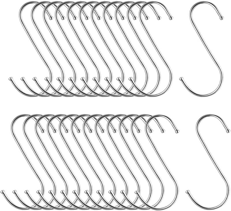 Metal S Hooks 4 72 Inches 25pcs For Kitchen Bathroom Bedroom Storage Multiple Uses - Image 2