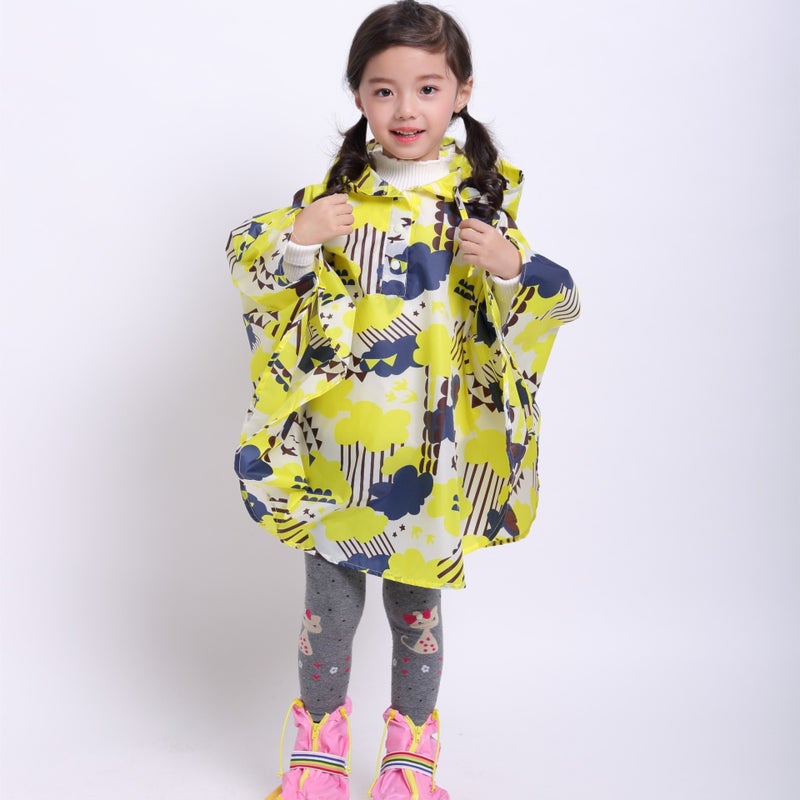 Children'S Printed Thin Cloak Raincoat Children Backpack Kindergarten Boys And Girls One-Piece Delivery - Image 1