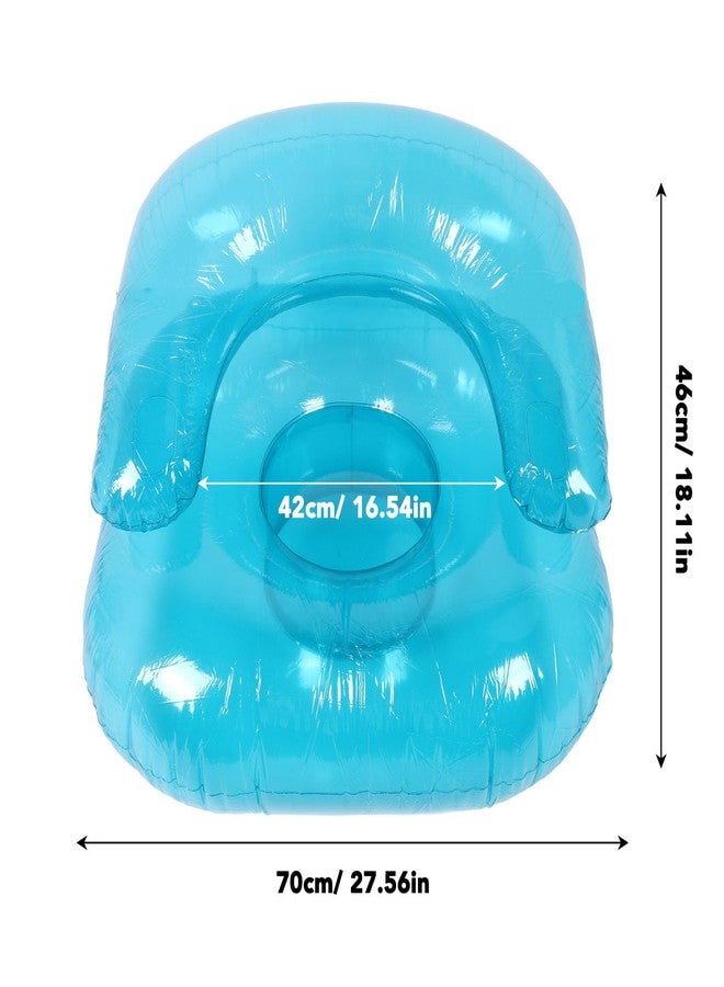 LICAEVEY Inflatable Chair, PVC Transparent Flodable Single Inflatable Chair for Adults, 46x70cm/18.11x27.56inch, Outdoor & Indoor Blow Up Couch for Bedroom, Blue - Image 5