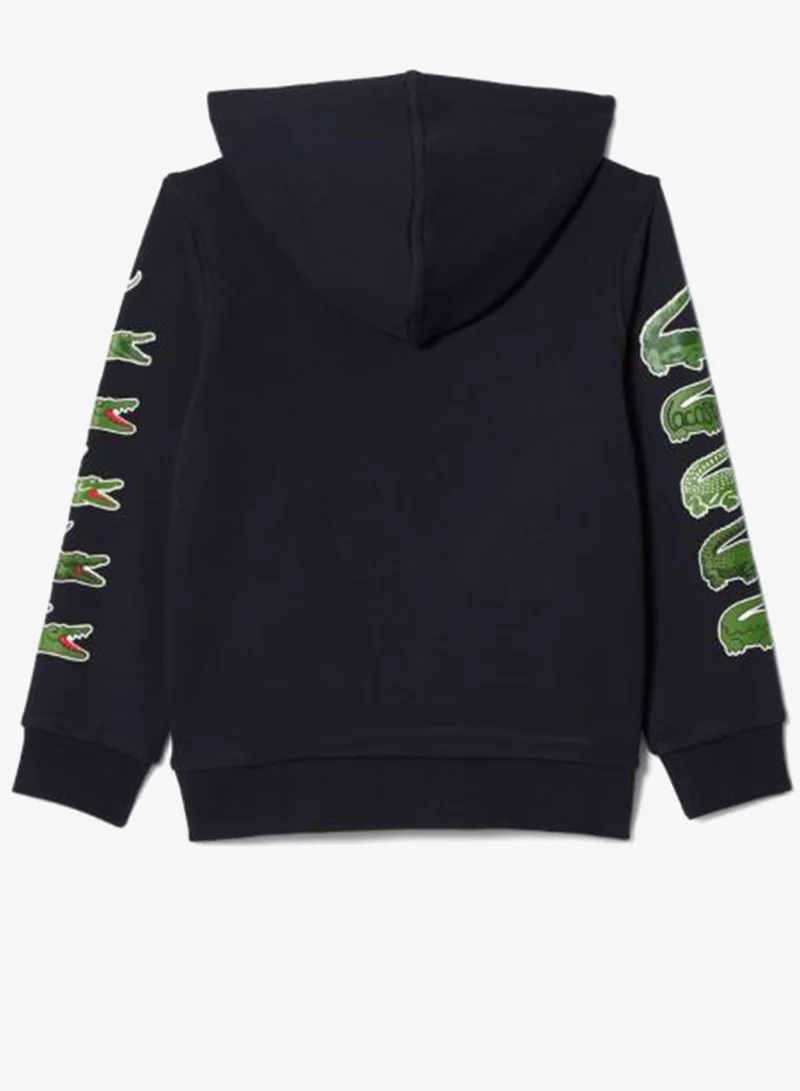 لاكوست هودي مزين بشعار العلامة التجارية للأطفال