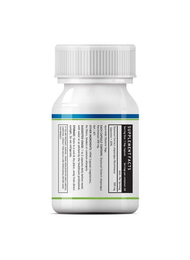 Inlife كبسولات شاتافاري للنساء 500 ملغ من INLIFE | صابونين > 20% | مكمل عشبي - 60 كبسولة نباتية (عبوة من 1) - Image 3