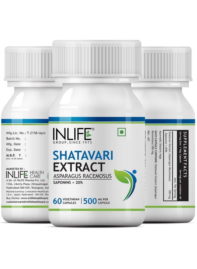 Inlife كبسولات شاتافاري للنساء 500 ملغ من INLIFE | صابونين > 20% | مكمل عشبي - 60 كبسولة نباتية (عبوة من 1) - Image 4